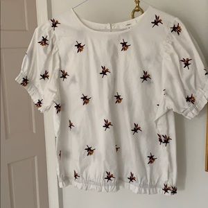 Embroiled cotton shirt
